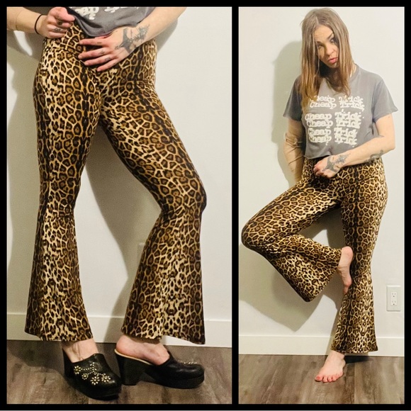 🌴LEOPARD PRINT BELL-BOTTOM PANTS!🐆 - Picture 6 of 6
